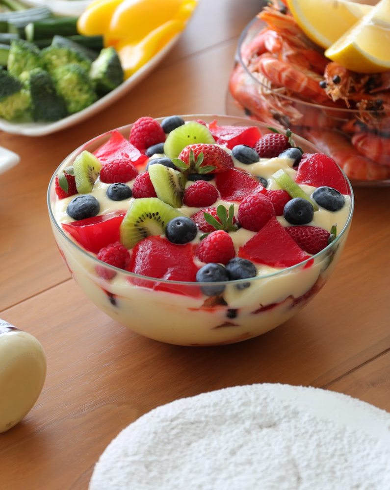 Australian Christmas Trifle with Panettone & Fresh Seasonal Berries